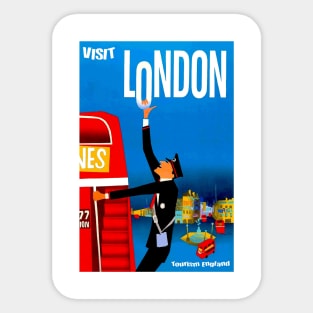 Visit London Travel and Tourism Poster Sticker